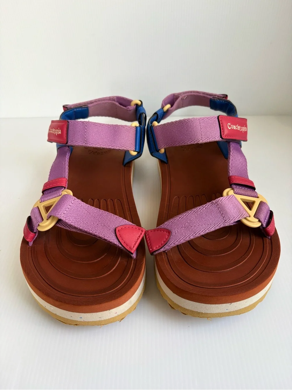 Coachtopia Strappy Sandals Size 9 Multicolor  EUC